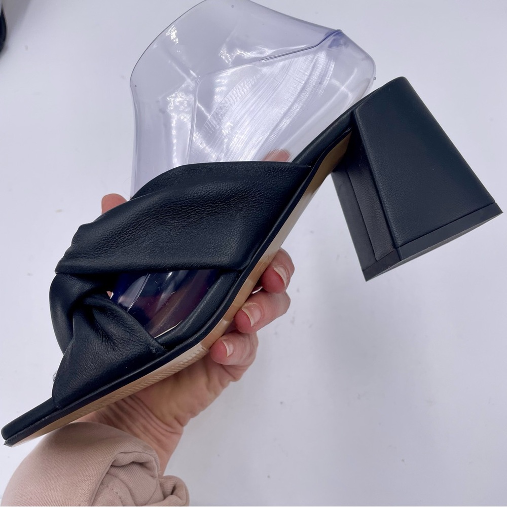 NEW‎ Everlane Black Leather Day Twist Heel in Size 7.5 - Picture 9 of 14